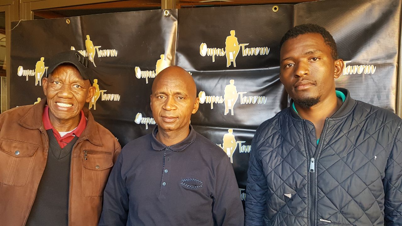 Owner of Oupa's Tavern Oupa Louw, manager Sipho Louw and Andrew Kwenda who manages the liquor store